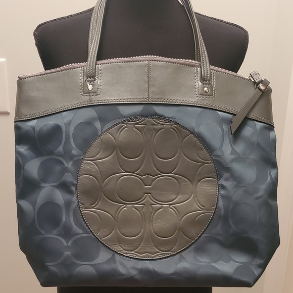 Coach Laura Signature Nylon Shoulder Bag - Picture 1 of 4